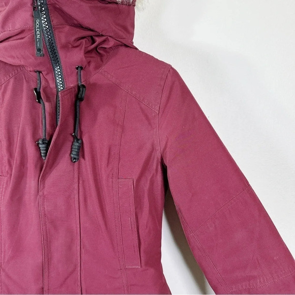 Aritzia Tna Mid Length Bancroft Goose Down Parka In Red - Picture 7 of 16